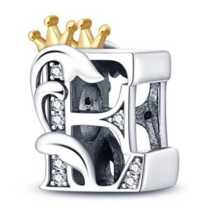 Prívesok Sterling Silver Písmeno E