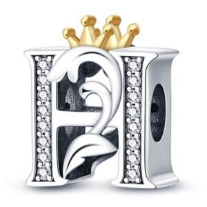 Strieborný prívesok S925 Písmeno H