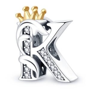 Strieborný prívesok S925 Písmeno K