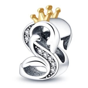 Eurocharms Strieborný prívesok S925 Písmeno S