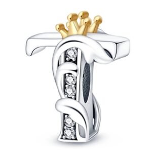 Strieborný prívesok S925 Písmeno T