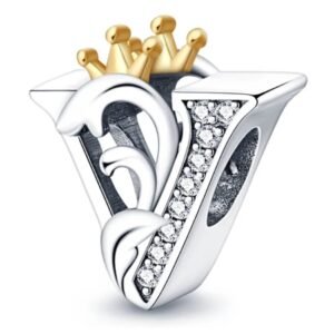 Strieborný prívesok S925 Písmeno V