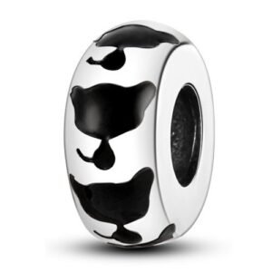 Strieborný prívesok S925 Čierne Mačky