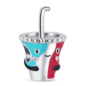 Strieborný prívesok S925 Pohár so Slamkou