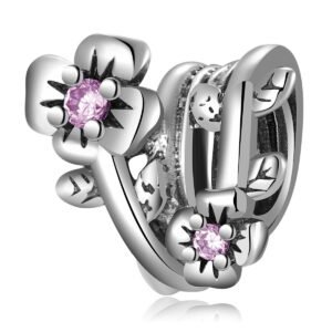 Strieborný prívesok S925 Strieborné Kvety