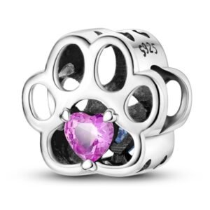 Strieborný prívesok S925 Strieborná Labka so Zirkónmi