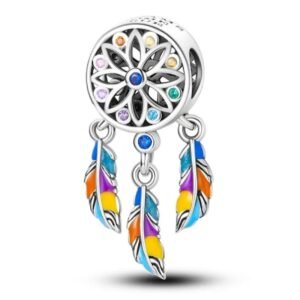 Strieborný prívesok S925 Dúhový Lapač Snov