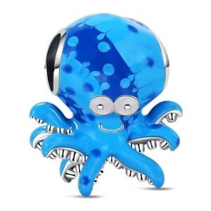 Strieborný prívesok S925 Modrá Chobotnica