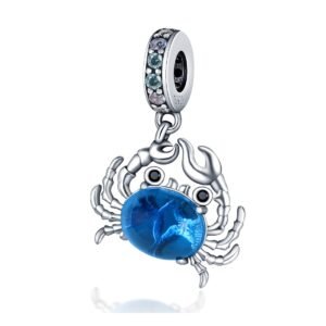 Strieborný prívesok S925 Modrý Krab