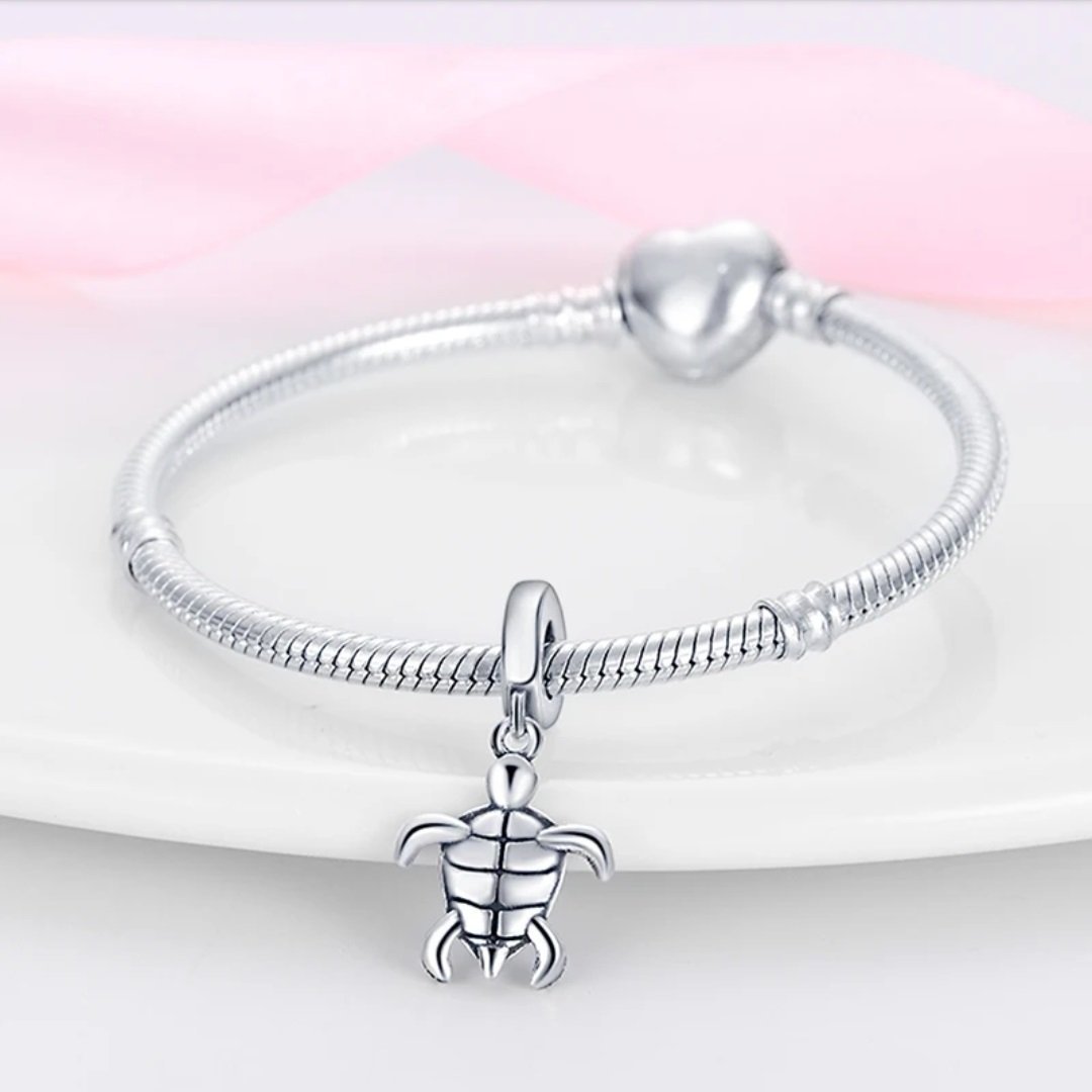 Strieborný prívesok S925 Morská korytnačka – Obrázok 3