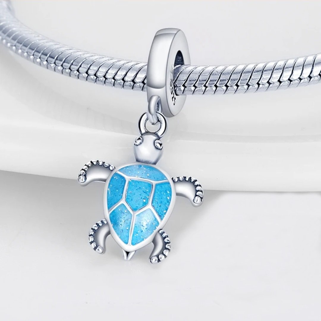 Strieborný prívesok S925 Morská korytnačka – Obrázok 2