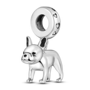 Prívesok zo striebra Francúzsky buldoček zo striebra 925