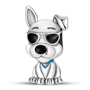 Strieborný prívesok S925 Pes so Slnečnými Okuliarmi