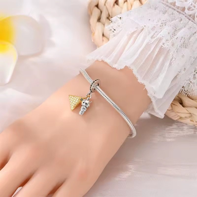 Eurocharms Strieborný Prívesok S925 Egyptská Múmia, Pyramída – Obrázok 3