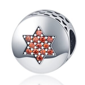 Strieborný prívesok S925 Oranžová Hviezda