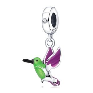 Strieborný prívesok S925 Zelený Kolibrík