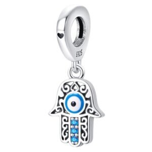 Strieborný prívesok S925 Ruka Fatimy a Oko Proroka