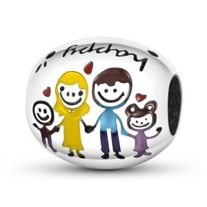 Strieborný prívesok S925 Šťastná Rodina