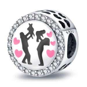 Strieborný prívesok S925 Rodina, Láska
