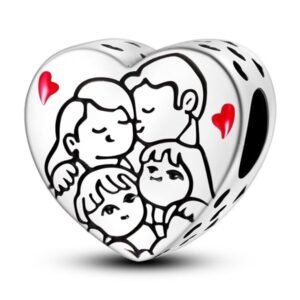 Strieborný prívesok S925 Rodičia s Deťmi