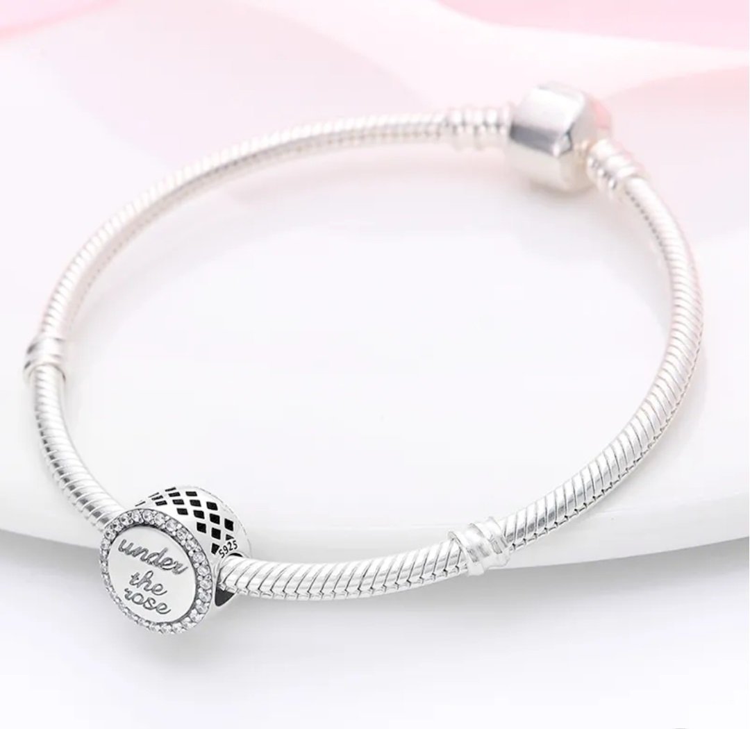 Strieborný prívesok S925 Červená Ruža so Zirkónmi – Obrázok 3