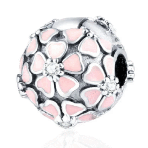 Strieborný prívesok S925 Ružové Kvety