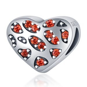 Eurocharms Strieborný prívesok S925 Srdce so Zirkónmi