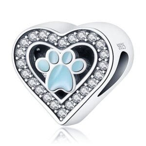 Strieborný prívesok S925 Modrá Labka