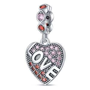 Strieborný prívesok S925 Srdce "LOVE" so Zirkónmi