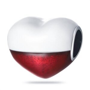 Strieborný prívesok S925 Srdce Poľsko