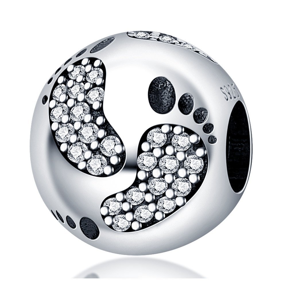 Strieborný prívesok S925 Detské Nohy