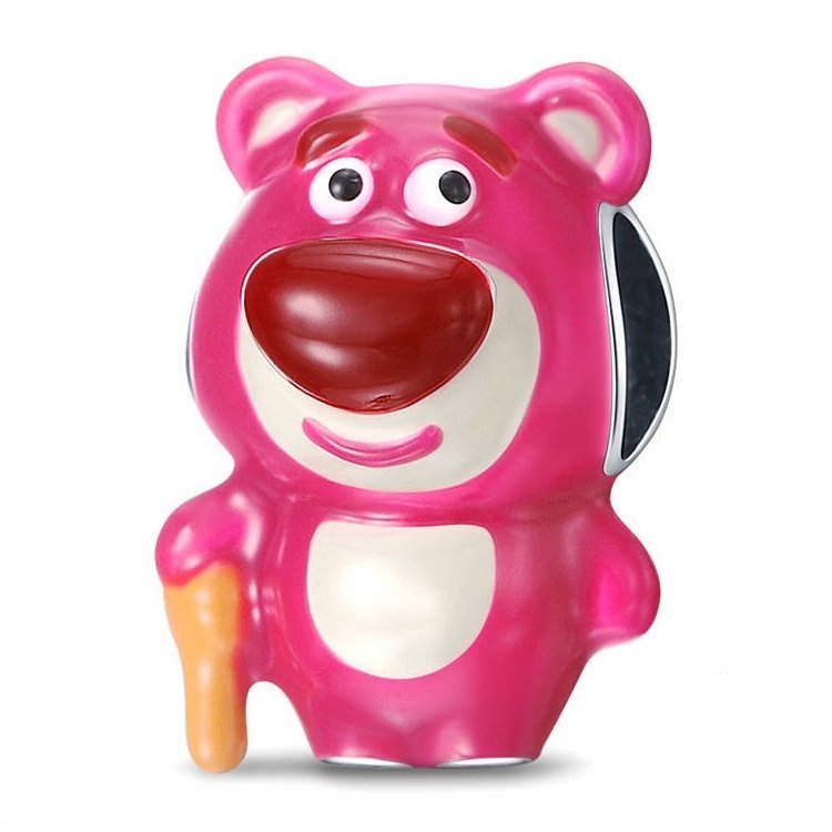 Strieborný prívesok S925 Ružový Medveď