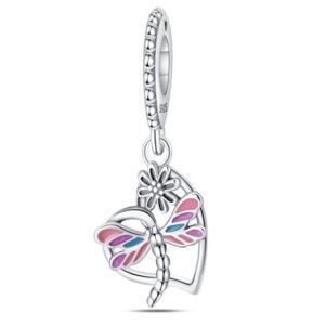 Strieborný prívesok S925 Vážka Svietiaca v Tme