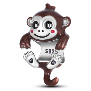 Prívesok, strieborná opica 925
