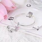 Eurocharms Strieborný Prívesok S925 Slonica Mama a Sloník – Obrázok 3