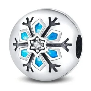 Eurocharms Strieborný Prívesok S925 Klip Snehová vločka