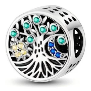 Eurocharms Strieborný Prívesok S925 Strom Života, Mesiac, Slnko