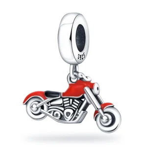 Strieborný prívesok S925 charms Chopper motorka