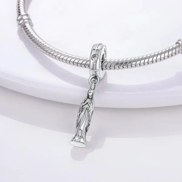 Strieborný prívesok S925 charms Panna Mária, Matka Božia – Obrázok 2
