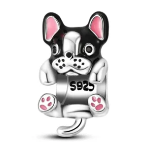Strieborný Prívesok S925 Pes Buldog
