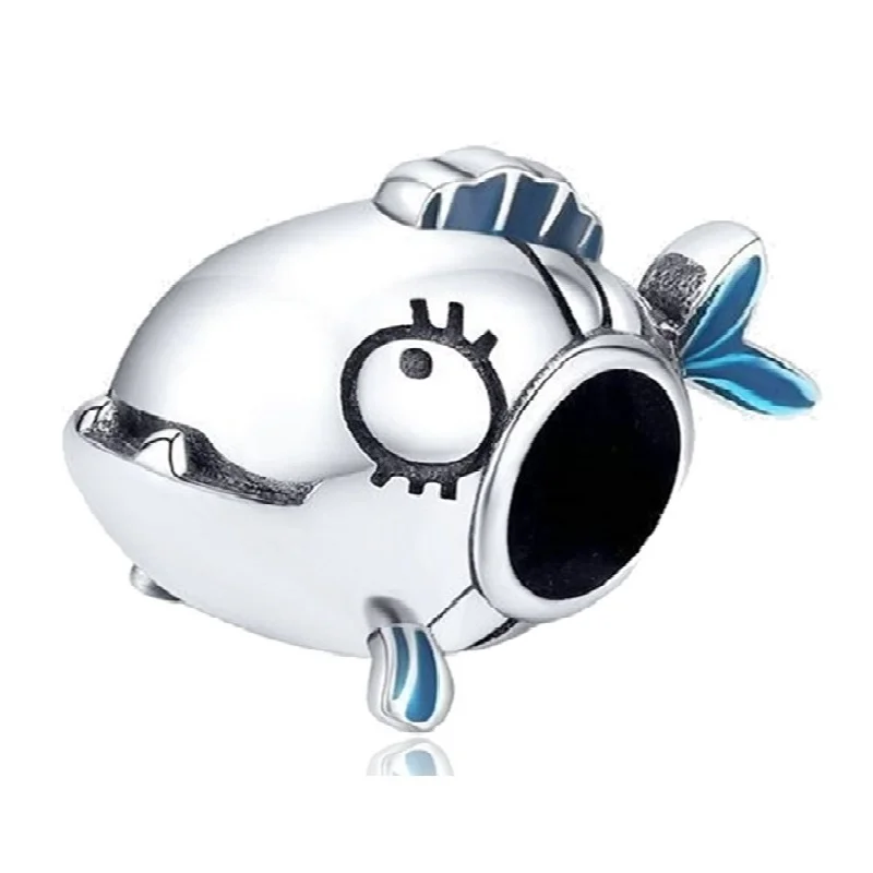 Strieborný prívesok S925 charms Ryba Piraňa
