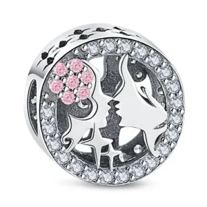 Strieborný prívesok S925 charms Zamilovaný pár
